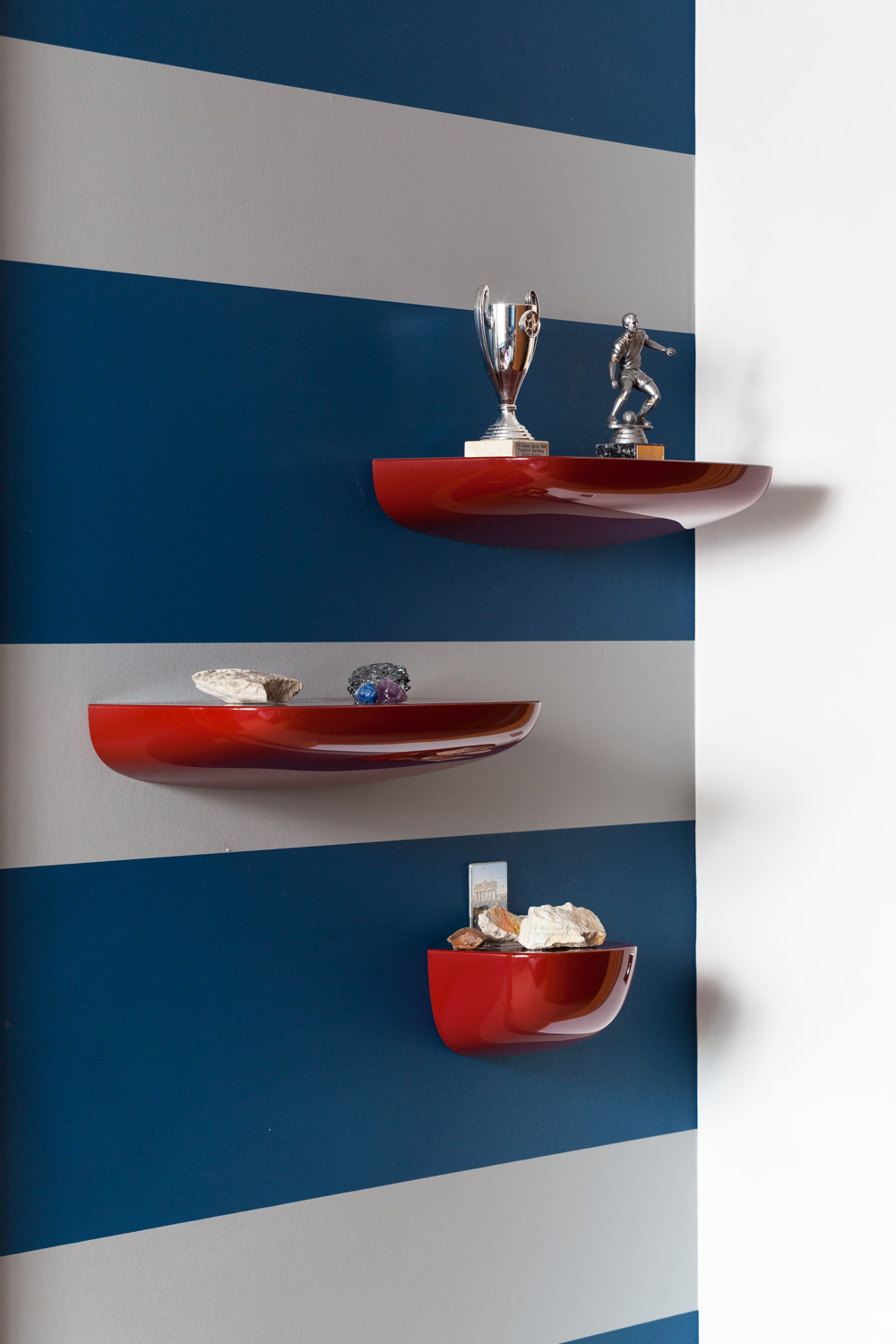 Abstract floating shelves