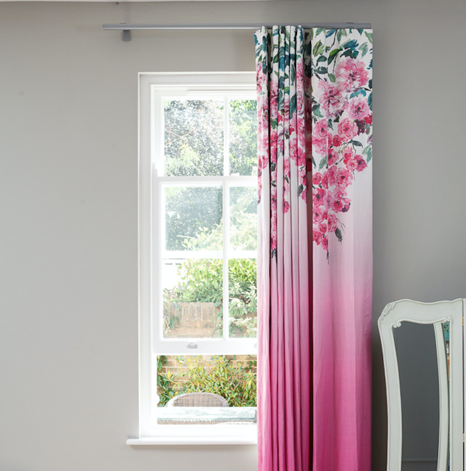modern pink ombre curtains