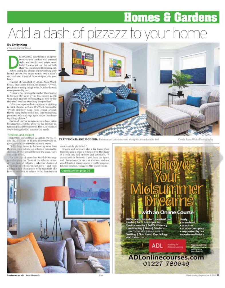 home and gardens magazine spread