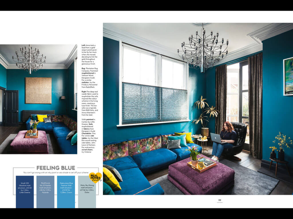 feeling blue magazine spread