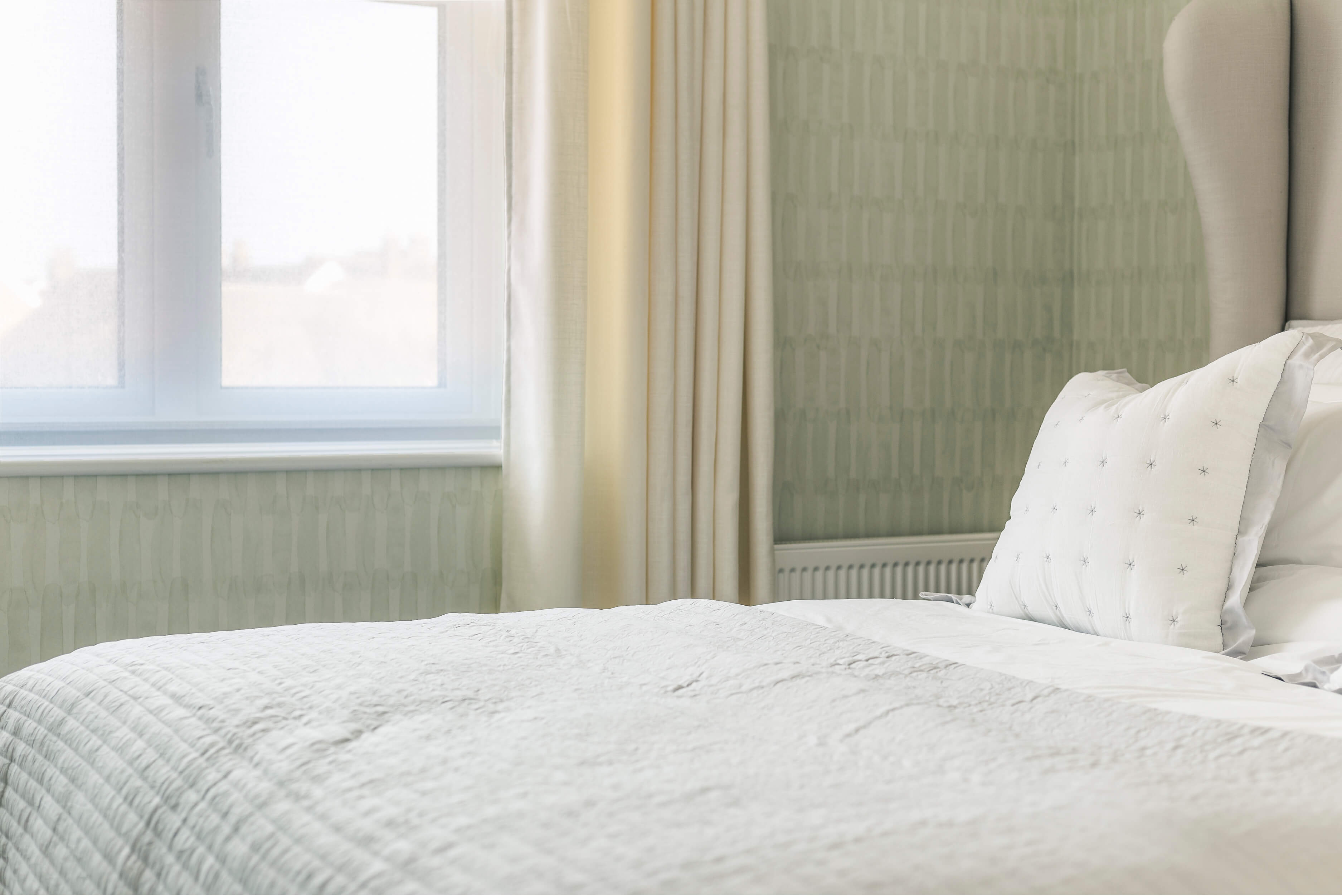 Mint green bedroom